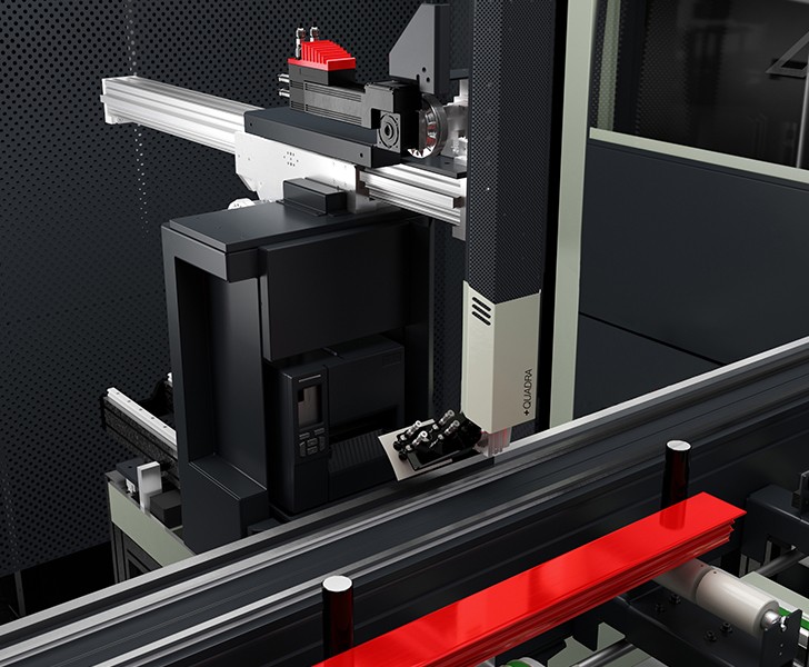 Aluminium + Quadra Industrial printer with ALM automatic positioning Emmegi